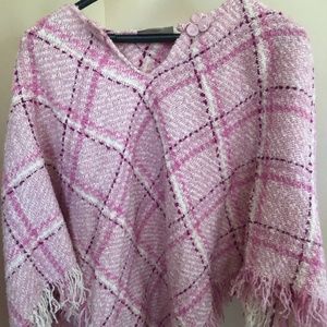 Pink plaid Irish Cape